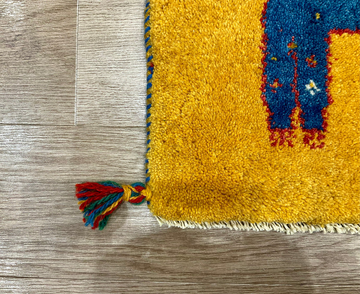 【福岡店】ギャッベ 44cm x 38cm Z3289