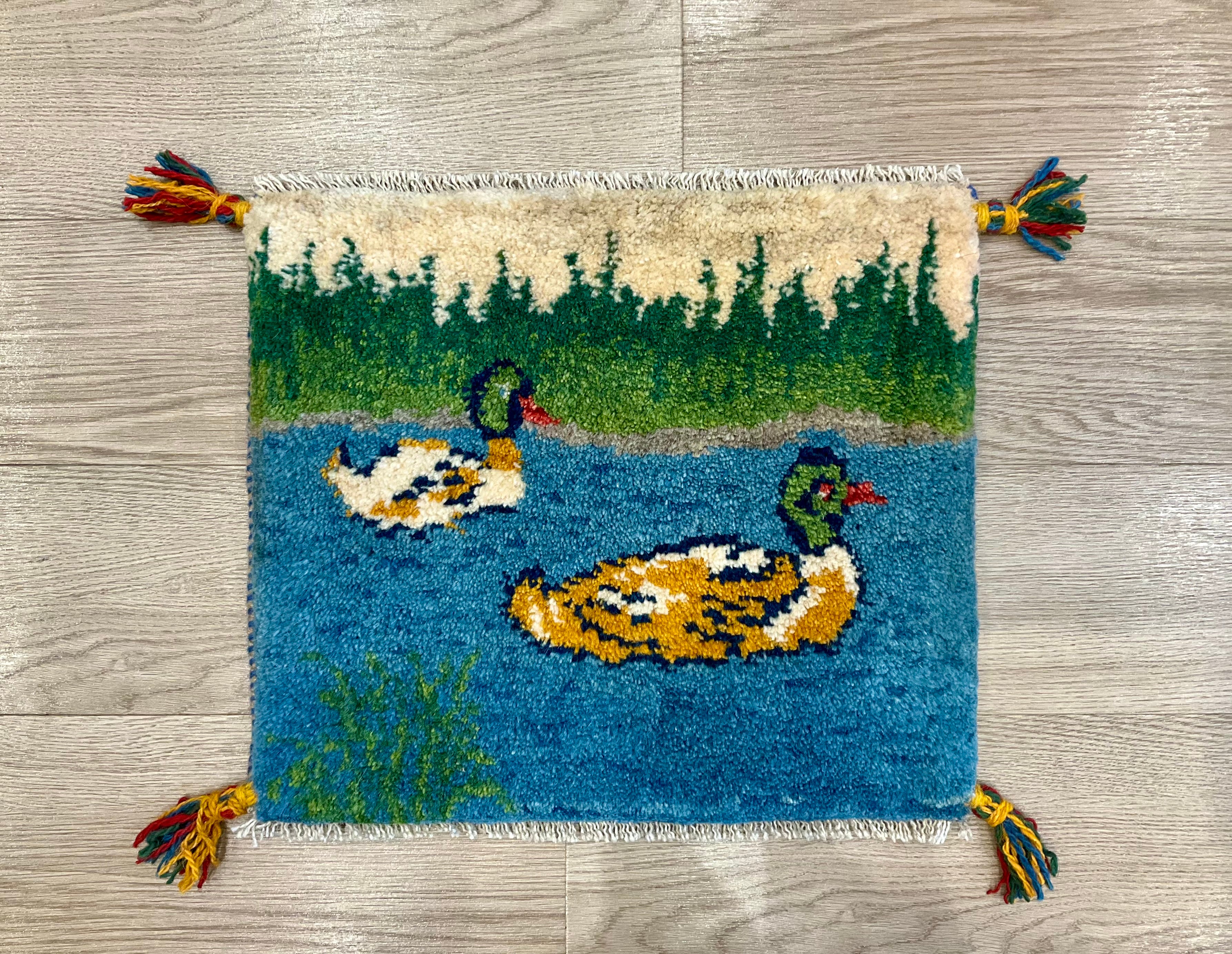 0918-088 ギャッペ　カーペット ギャッベ 44cm x 39cm Z827 – ペルシャ絨毯専門店 ペルシャンパトリス