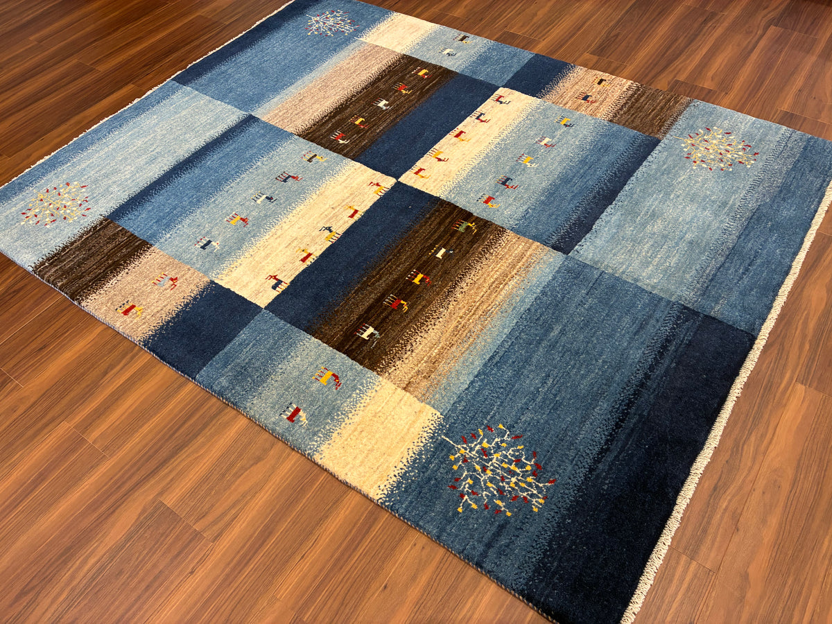 【千葉店】カシュクリギャッベ  193cm x 152cm RJ11869