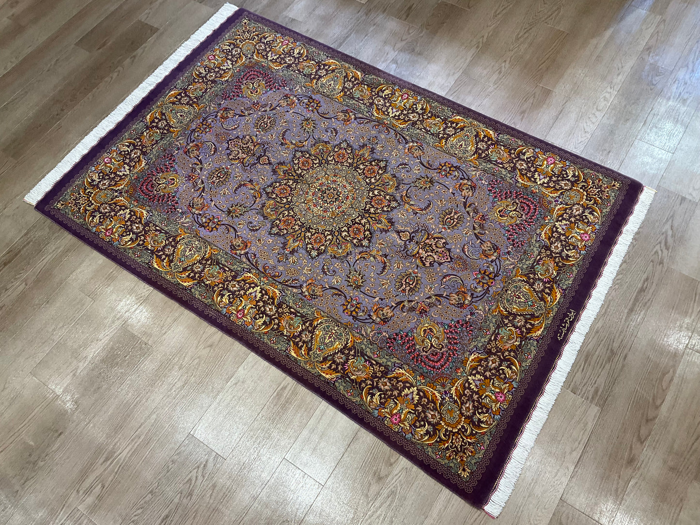 クム ウール シャーイエステ工房 201cm x 136cm NT7468