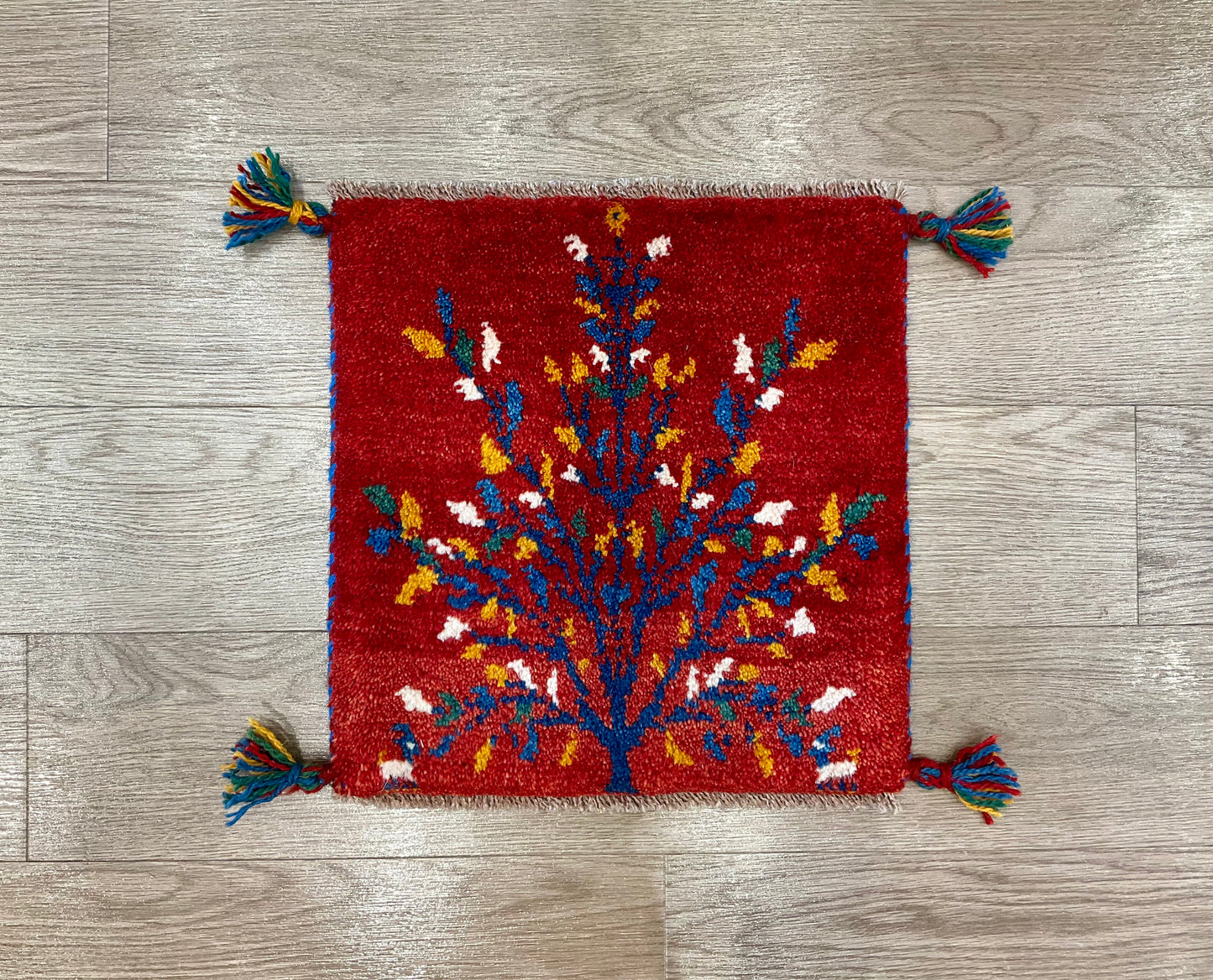 ギャッベ 39cm x 40cm Z2076