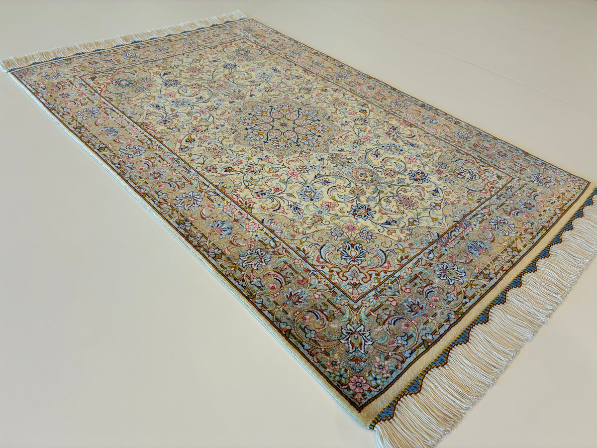 【千葉店】カシャーンシルク アルシャディ工房 92cm x 60cm NT11325