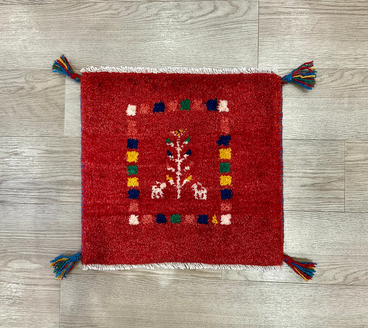 ギャッベ 43cm x 41cm Z468