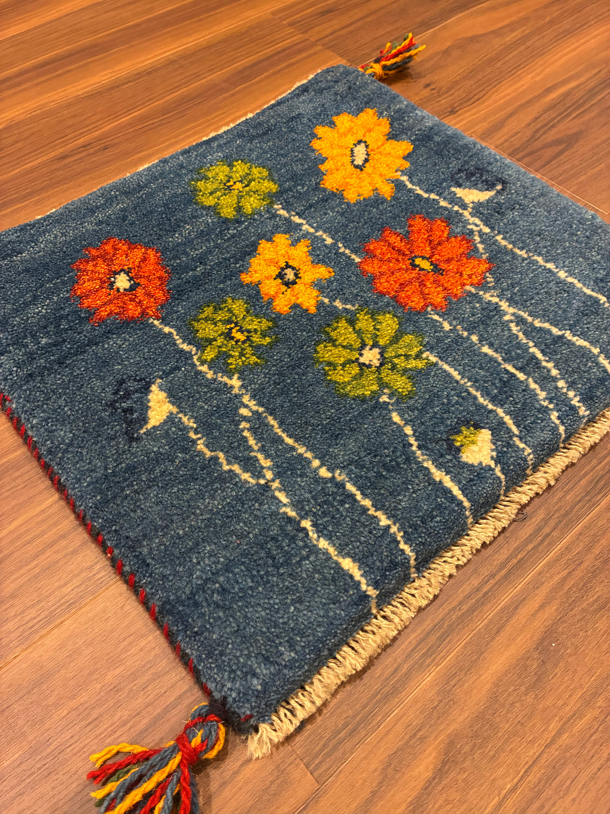 【千葉店】ギャッベ 44cm x 40cm Z3345