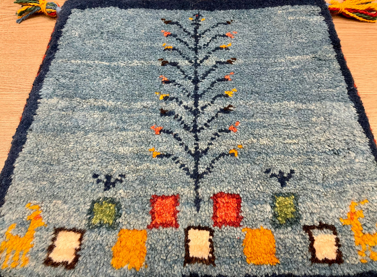 【福岡店】ギャッベ 38cm x 39cm Z3174