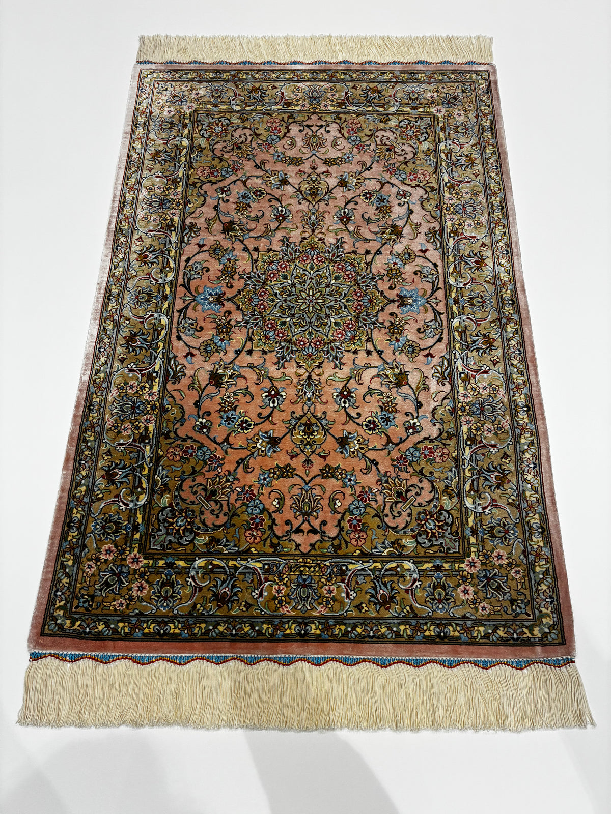 【千葉店】カシャーンシルク アルシャディ工房 93cm x 58cm PS6820