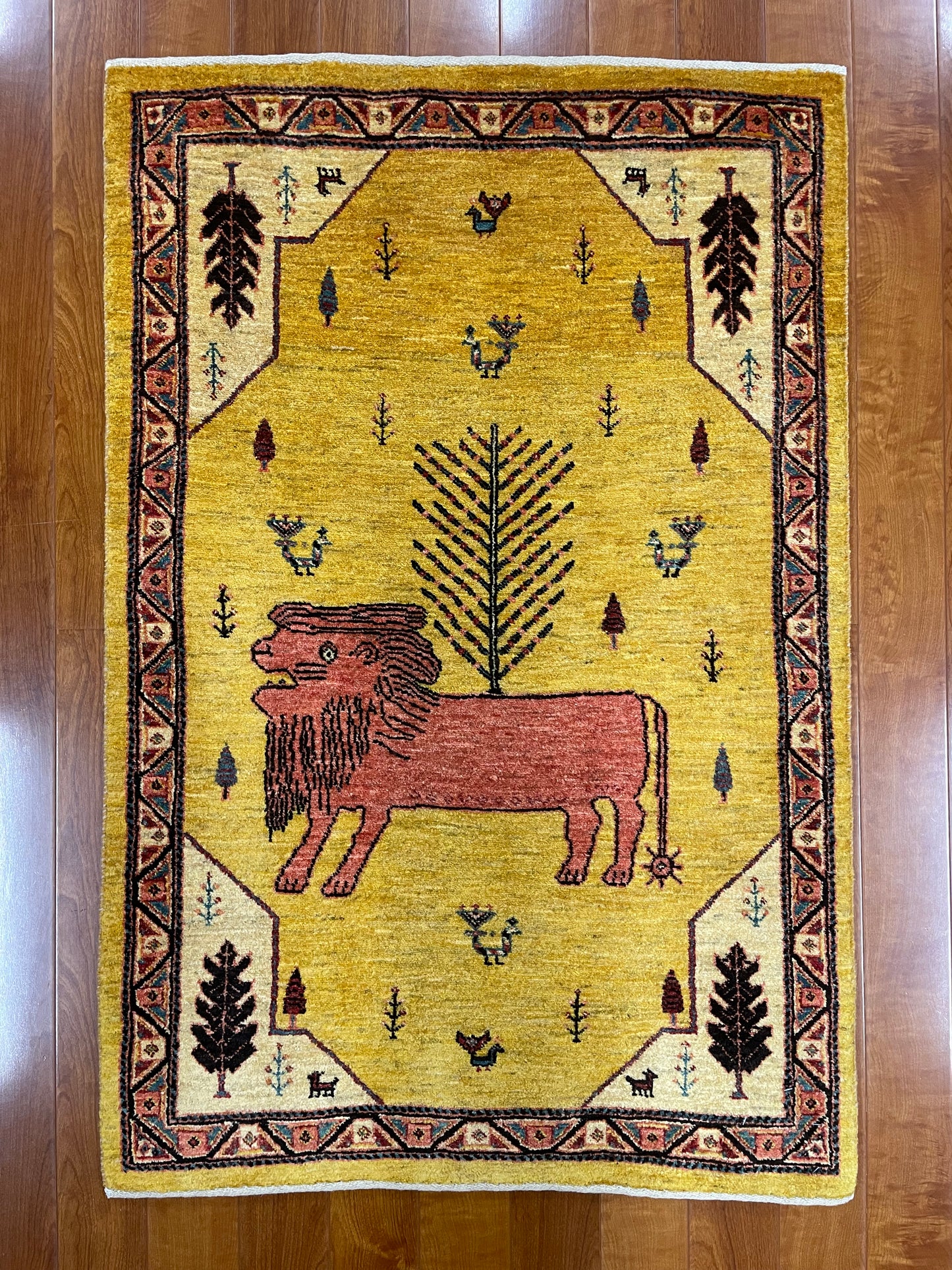 【オンライン限定】カシュクリギャッベ 125cm x 104cm RJ16783