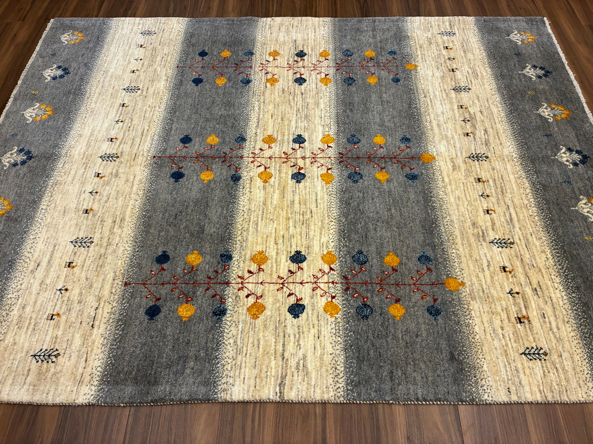 【千葉店】カシュクリギャッベ  202cm x 152cm RJ14738