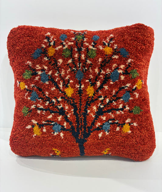 【千葉店】ギャッベクッション 48cm x 52cm Z2878