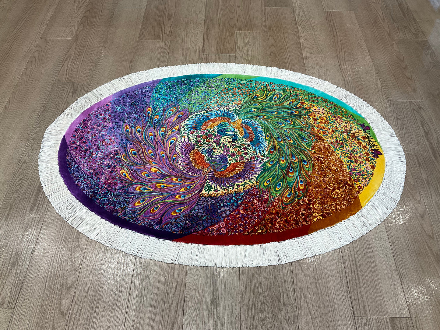 クム バハラミ工房 117cm x 82cm(楕円形) PS9357