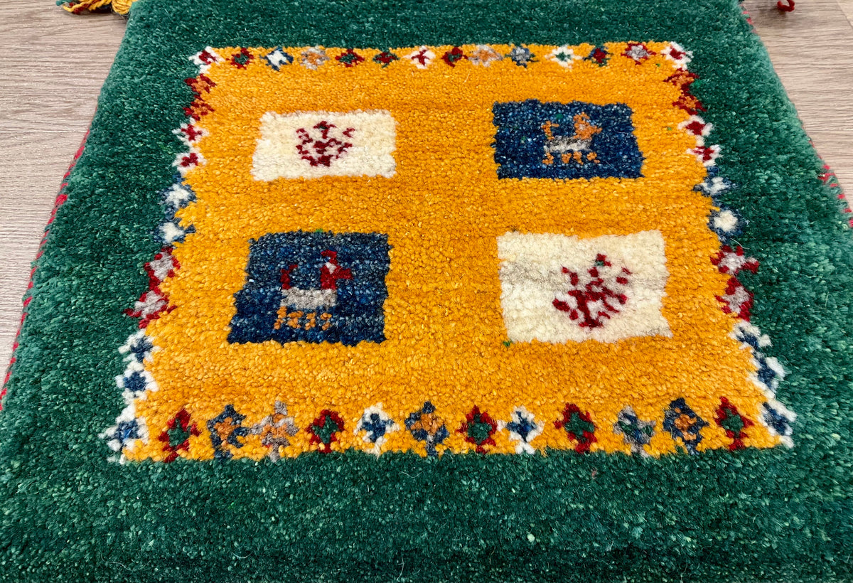 【福岡店】ギャッベ 43cm x 40cm Z3522