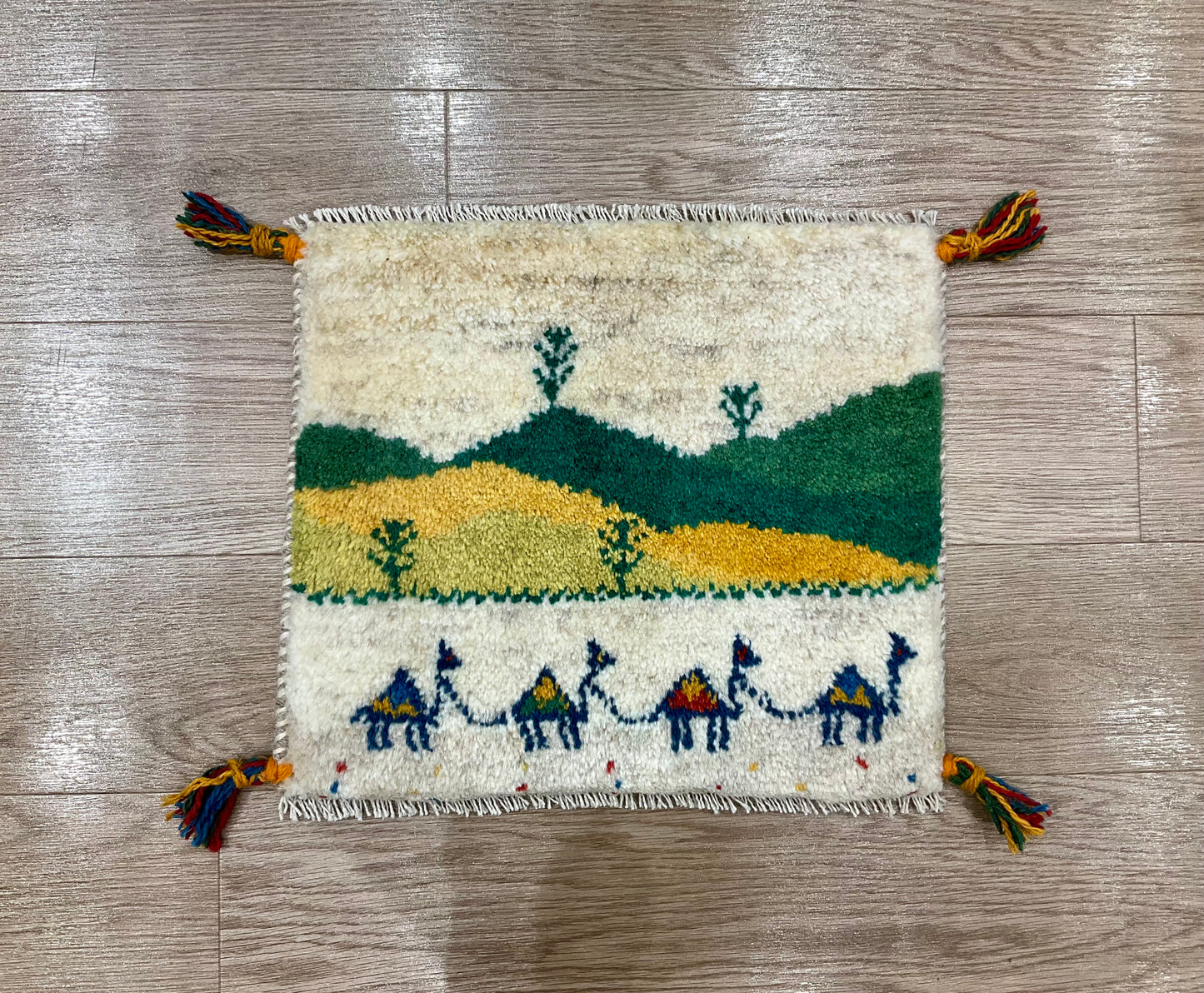 ギャッベ 43cm x 37cm Z1227