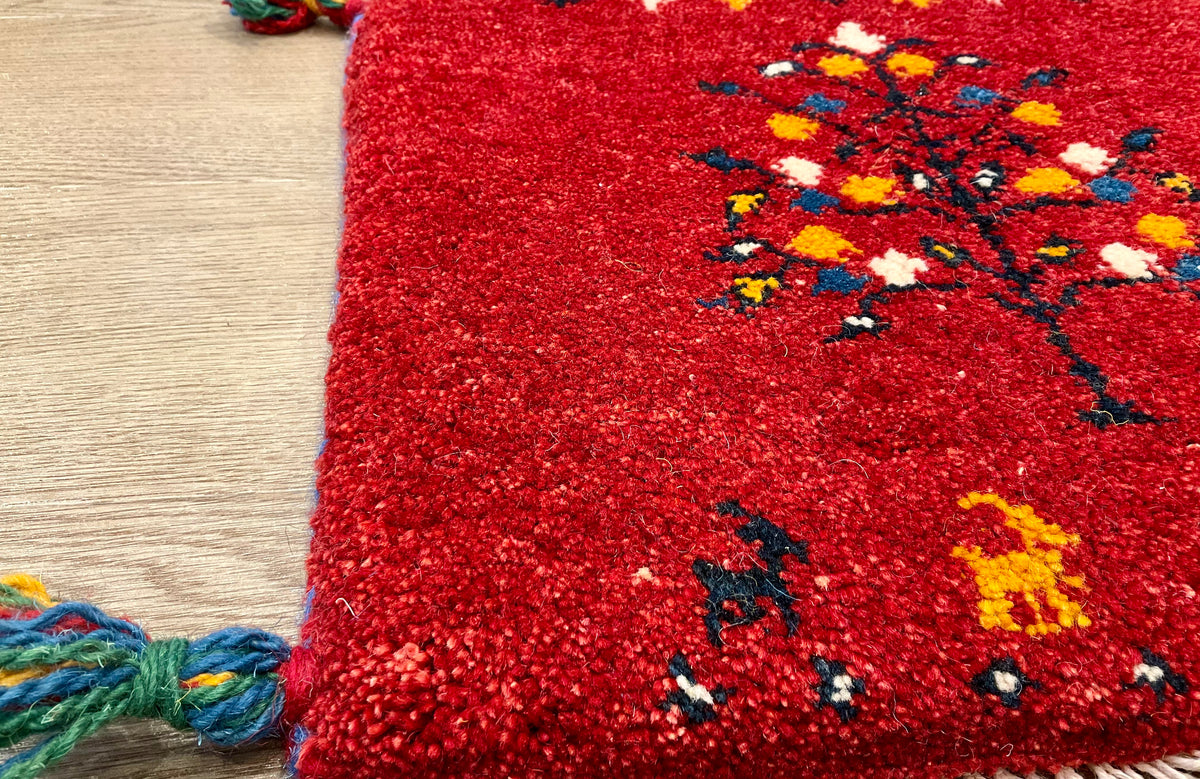 【福岡店】ギャッベ 41cm x 38cm Z3386