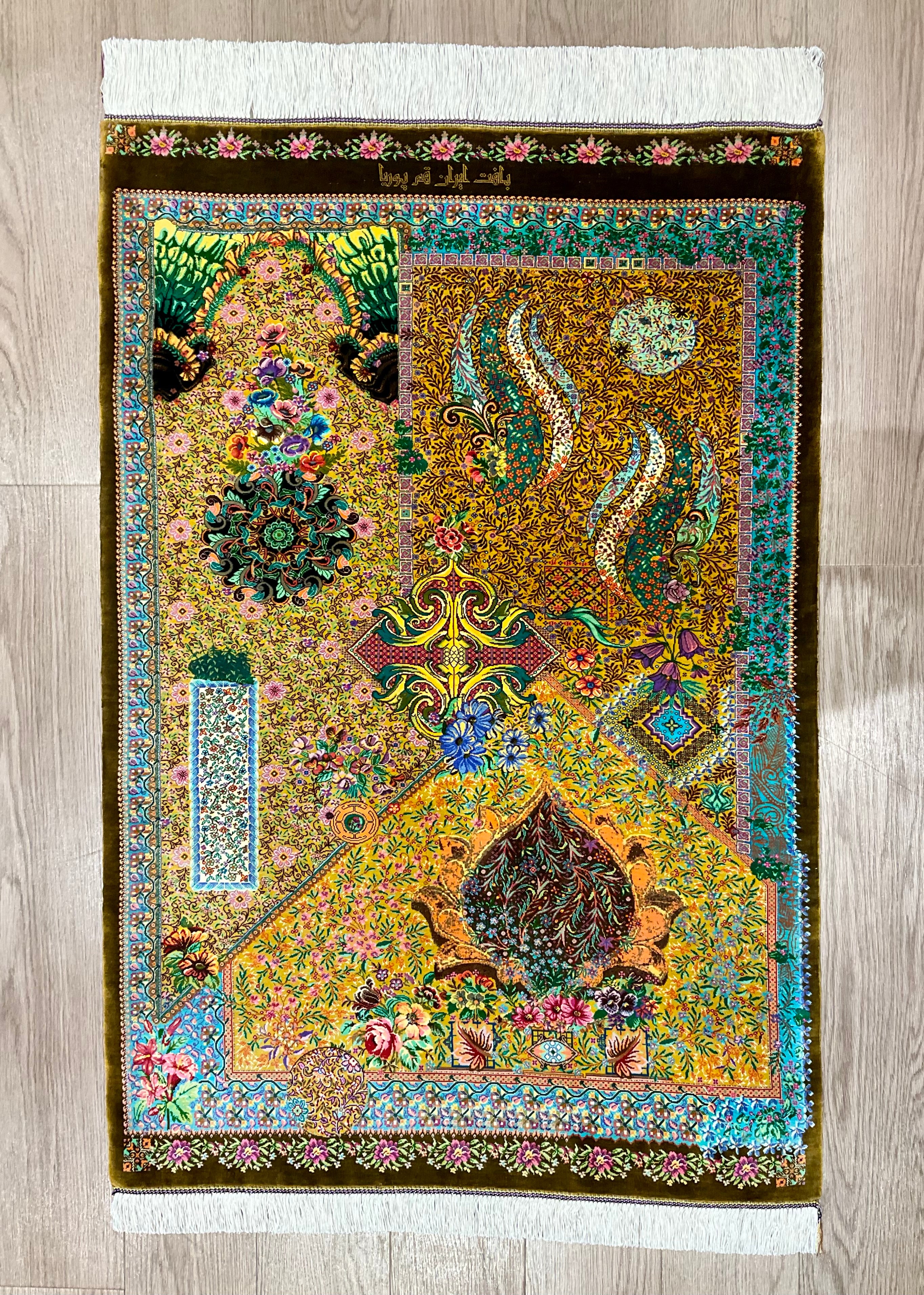 ペルシャ絨毯 208x145cm タブリーズ 解い カーペット ラグ ペルシャ絨毯 208x145cm タブリーズ 解い カーペット ラグ