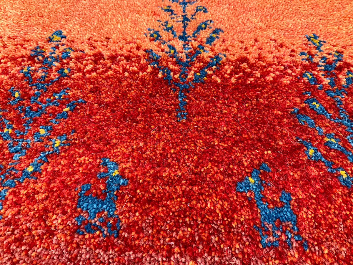 【福岡店】ギャッベ 44cm x 41cm Z3379