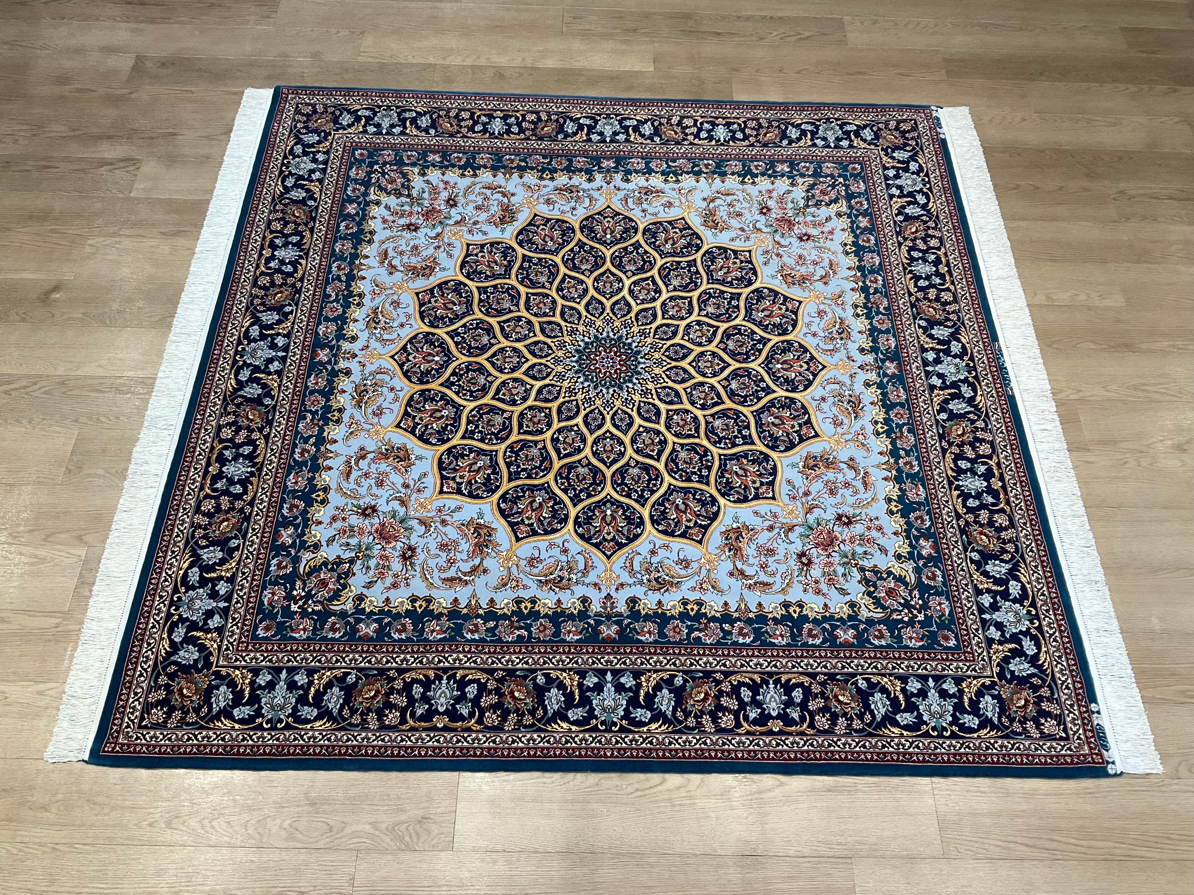 イスファハン ダーバリ工房 200cm x 200cm PS12453 – ペルシャ絨毯専門