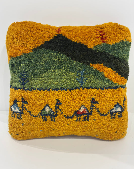 【千葉店】ギャッベクッション 47cm x 49cm Z2889