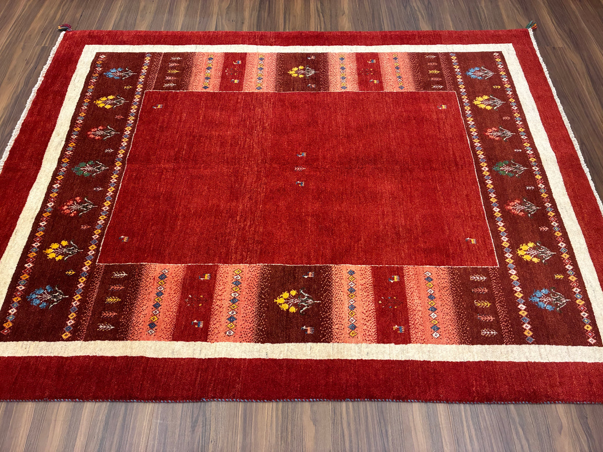 【千葉店】カシュクリギャッベ  205cm x 158cm RJ11841