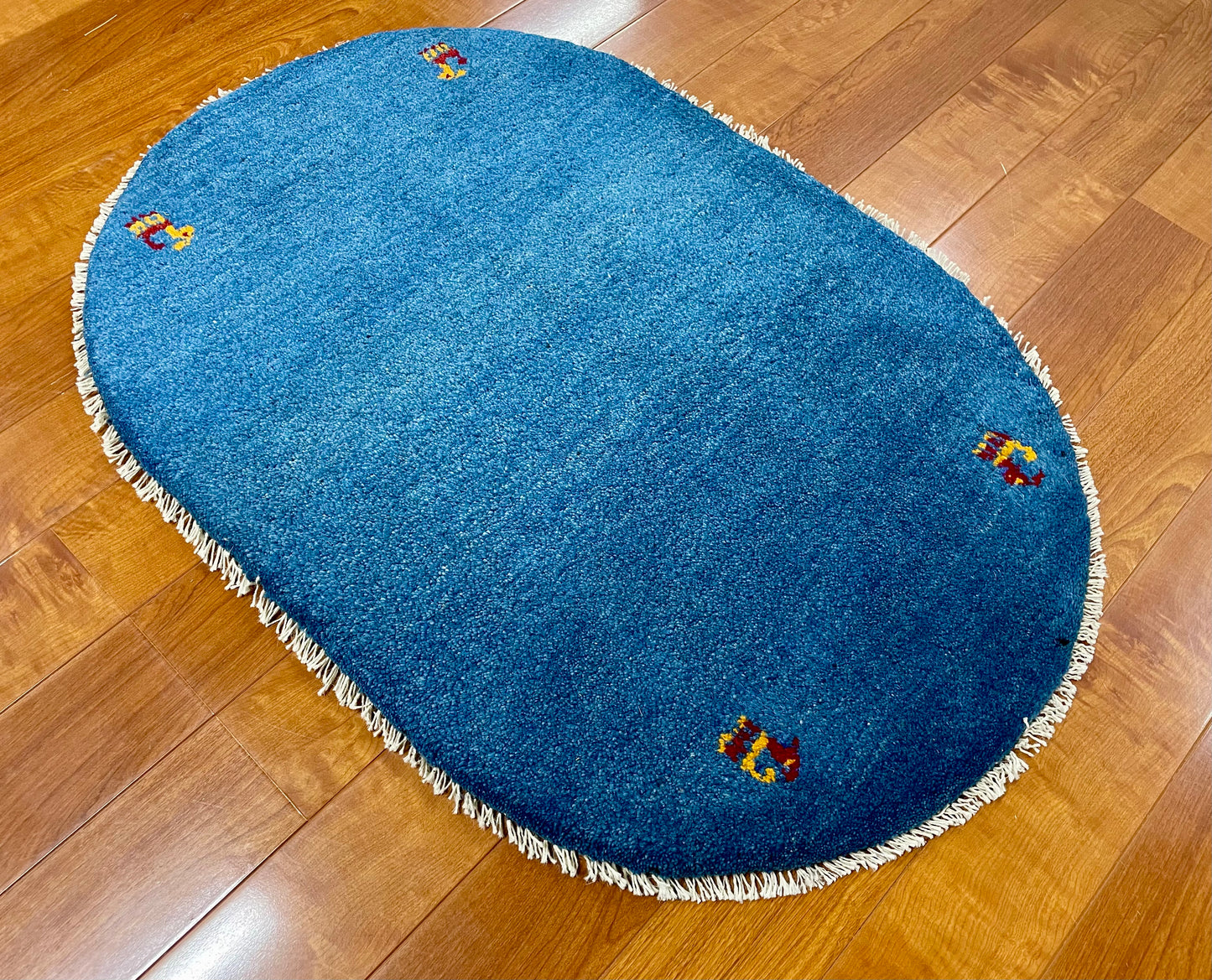 【オンライン限定】ギャッベ 90cm x 62cm (楕円形) RJ12317