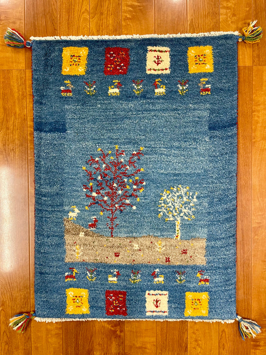 【オンライン限定】ギャッベ 90cm x 63cm BT9304