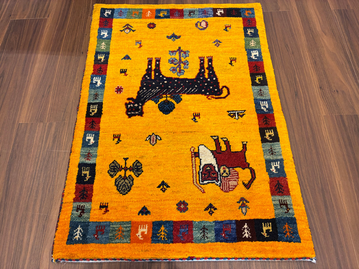 【千葉店】カシュクリギャッベ 90cm x 62cm RJ16880