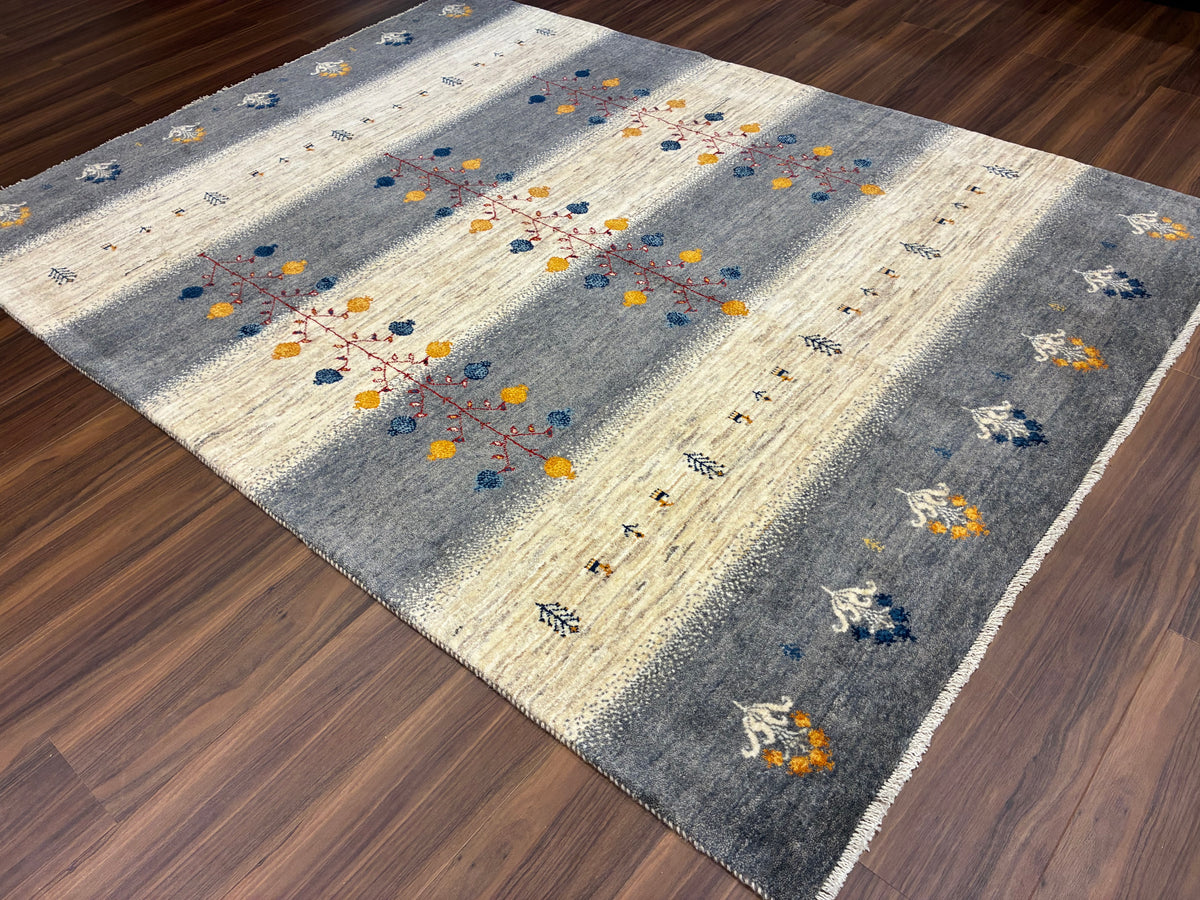 【千葉店】カシュクリギャッベ  202cm x 152cm RJ14738