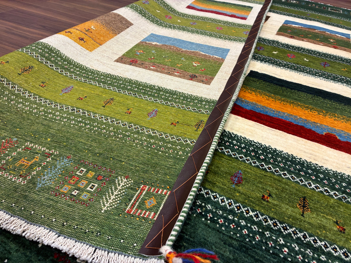 【千葉店】カシュクリギャッベ  203cm x 160cm RJ7695