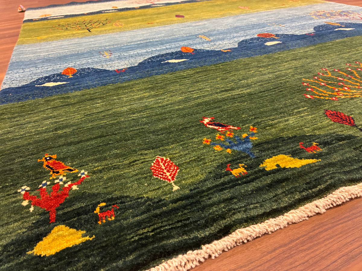 【千葉店】カシュクリギャッベ  210cm x 150cm BT5129