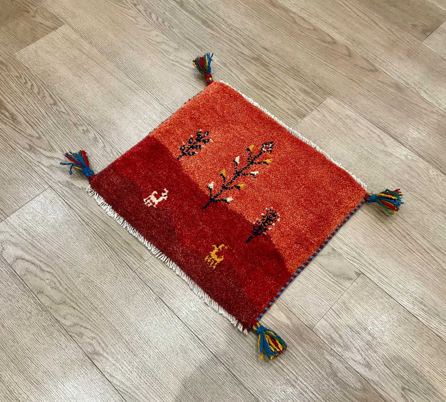 ギャッベ 43cm x 39cm Z690