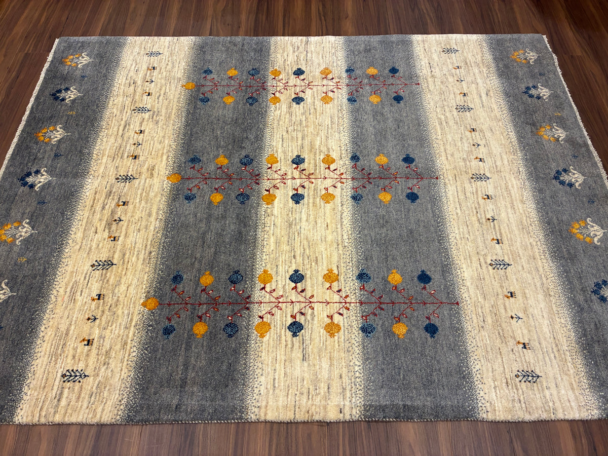 【千葉店】カシュクリギャッベ  202cm x 152cm RJ14738
