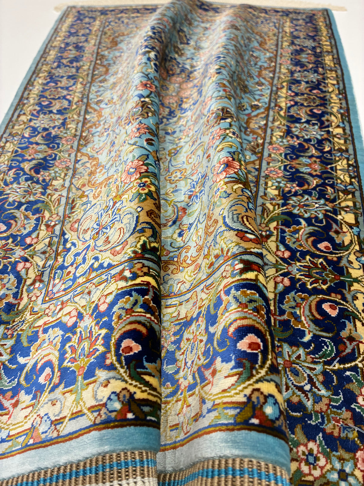 【千葉店】カシャーンシルク アルシャディ工房 95cm x 60cm SEM48838