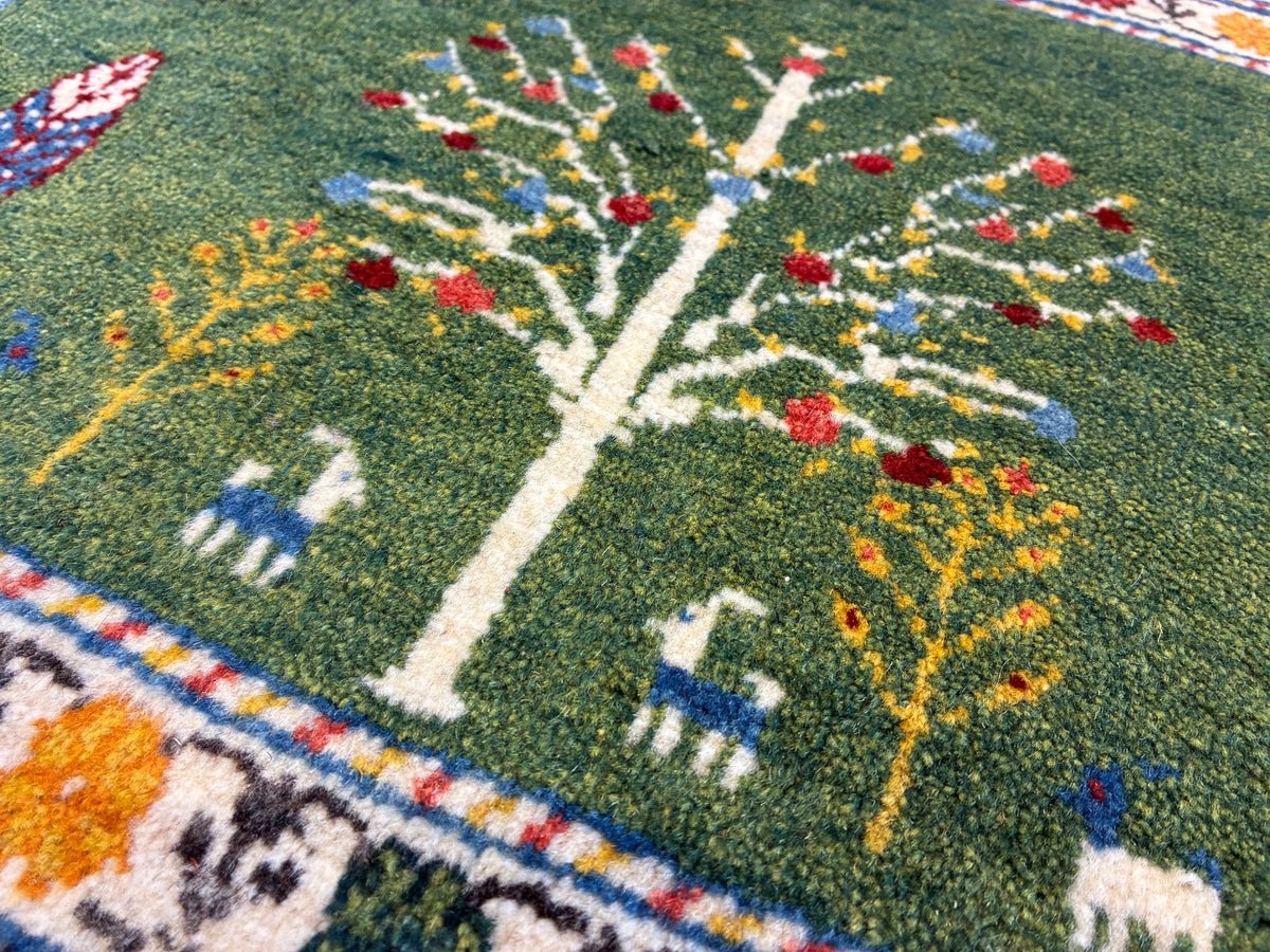 【千葉店】カシュクリギャッベ  200cm x 153cm RJ14429