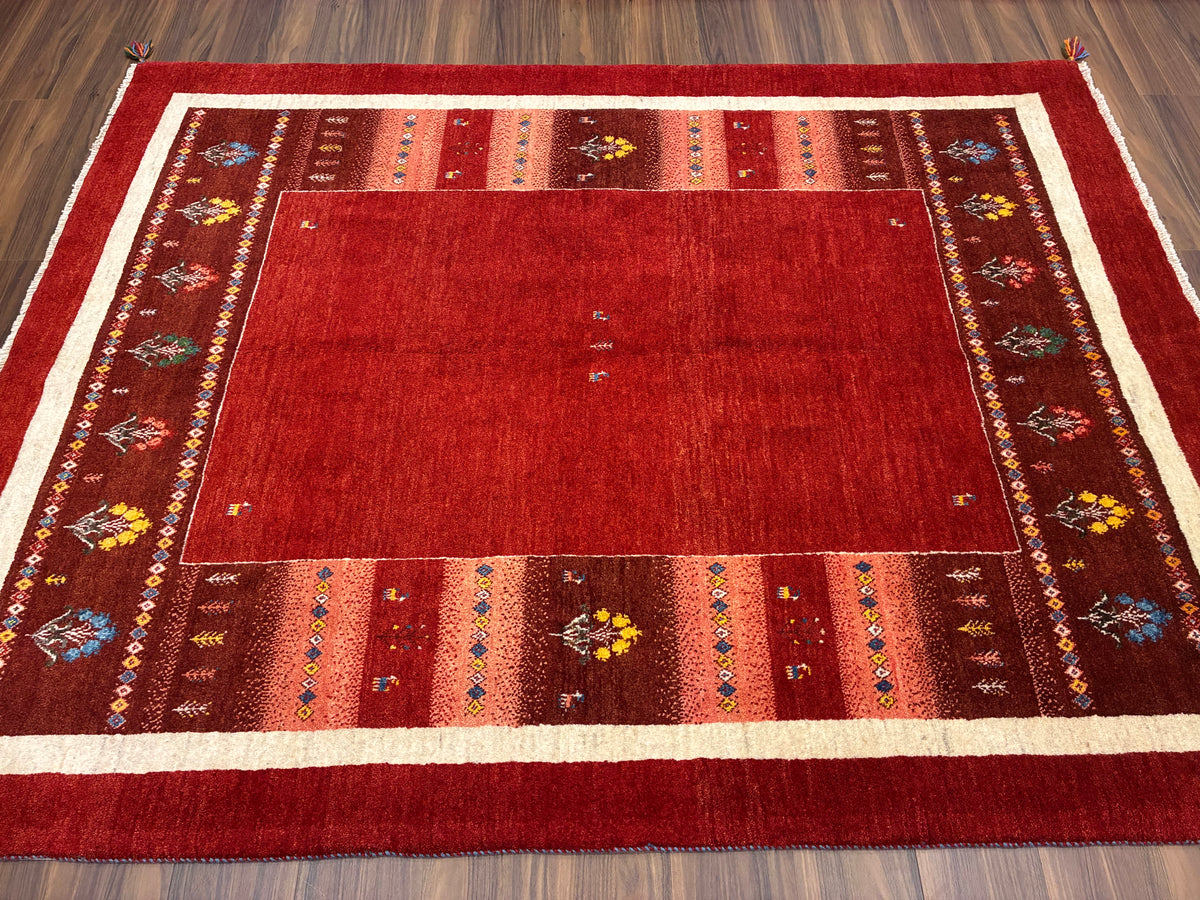 【千葉店】カシュクリギャッベ  205cm x 158cm RJ11841