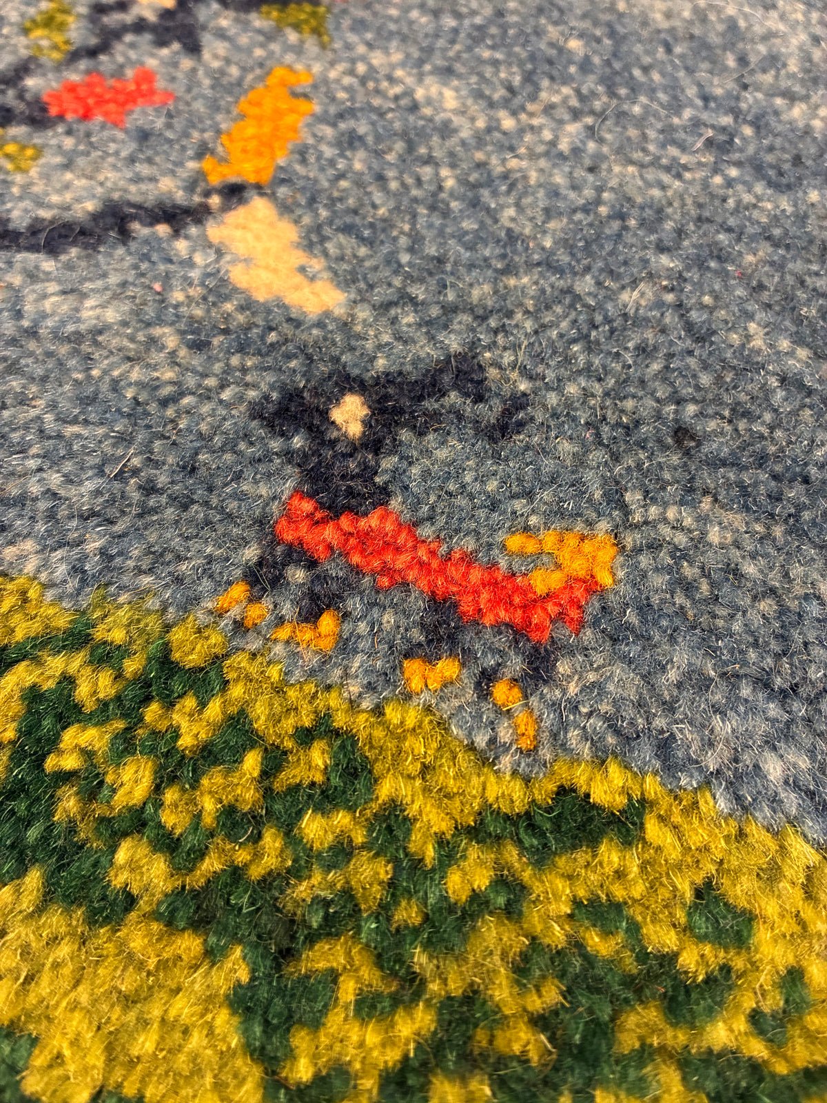 【千葉店】ギャッベ 43cm x 39cm Z3547