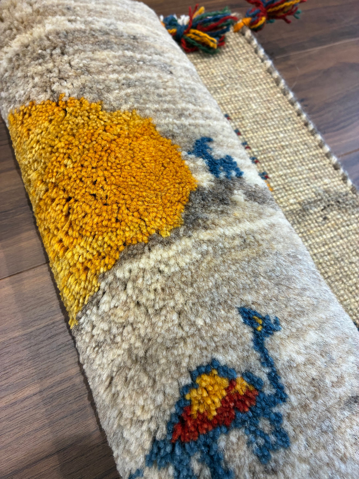 【千葉店】ギャッベ 39cm x 40cm Z3054