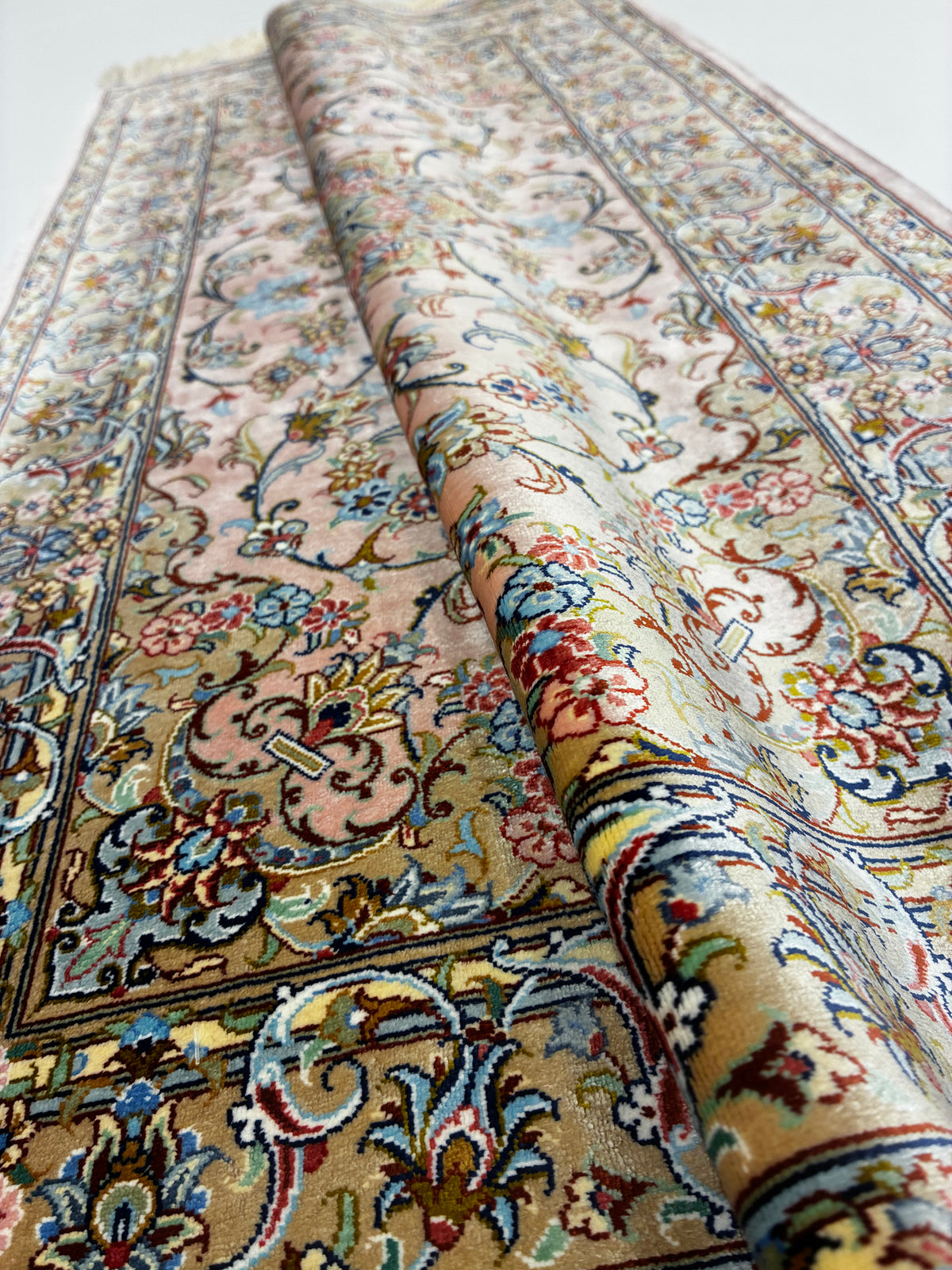 【千葉店】カシャーンシルク アルシャディ工房 93cm x 58cm PS6820