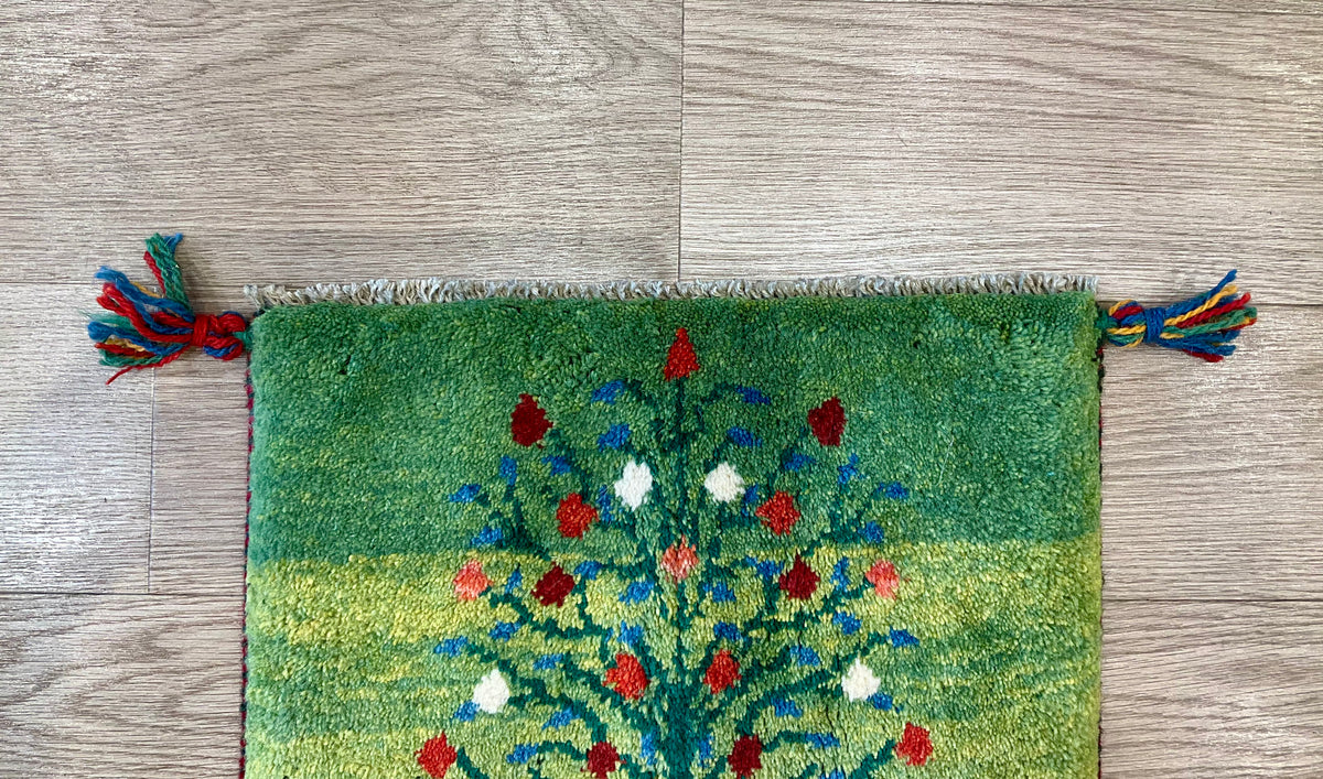 【福岡店】ギャッベ 42cm x 39cm Z3034