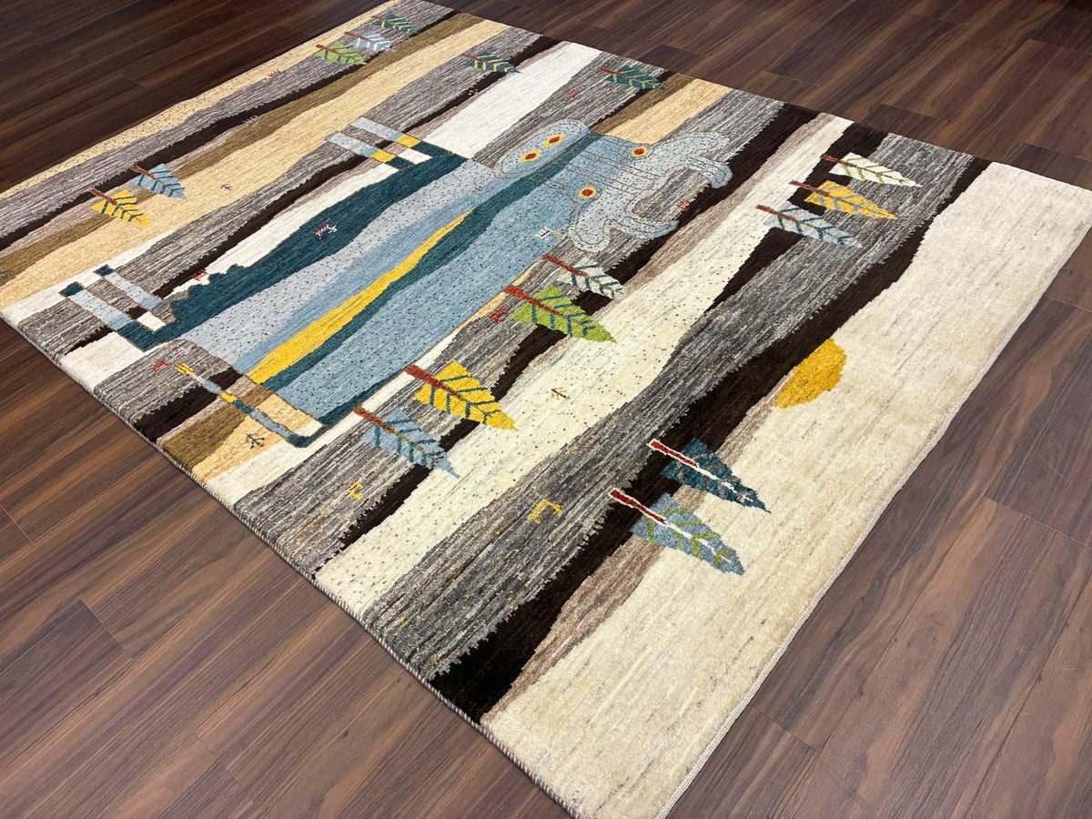 【千葉店】カシュクリギャッベ  199cm x 148cm RJ17447