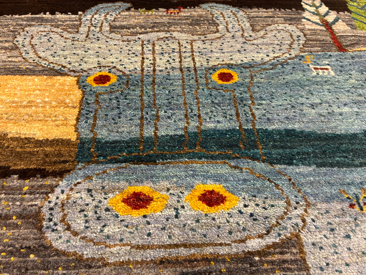 【千葉店】カシュクリギャッベ  199cm x 148cm RJ17447