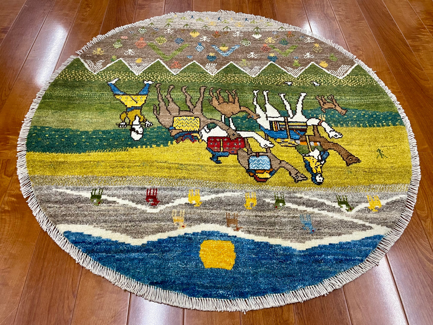 【オンライン限定】ギャッベ アマレバフト Φ100cm RJ9807