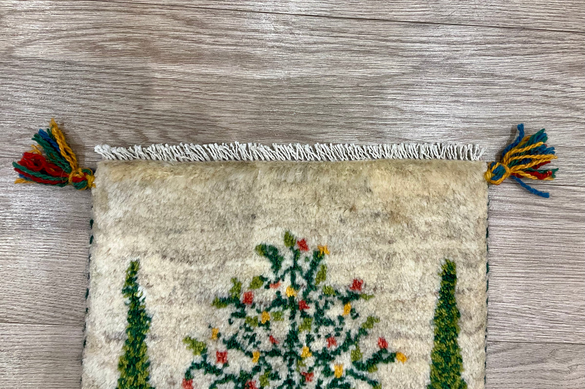 【福岡店】ギャッベ 37cm x 38cm Z3692
