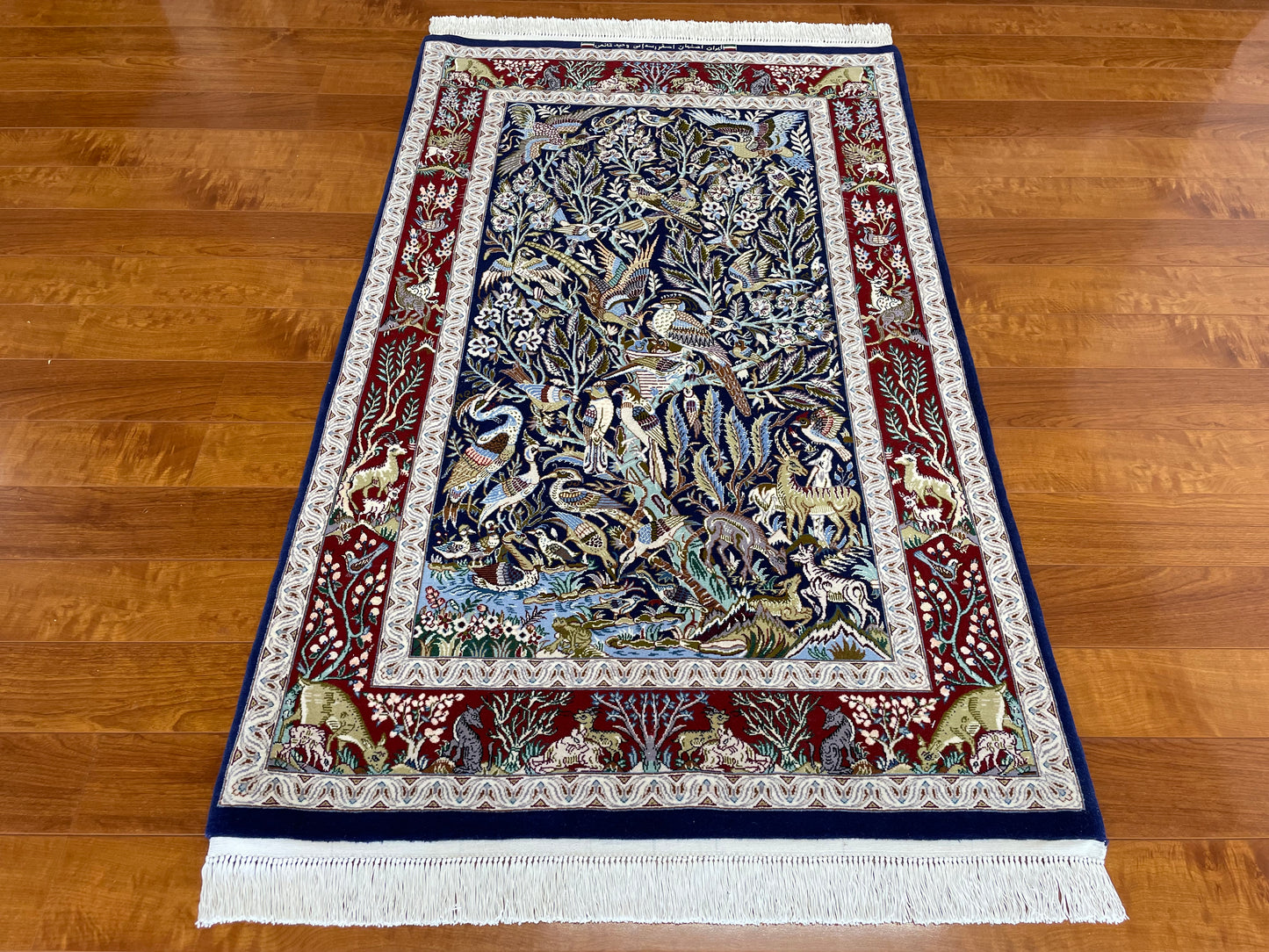 【オンライン限定】イスファハン バーネイ工房 140cm x 87cm A22627