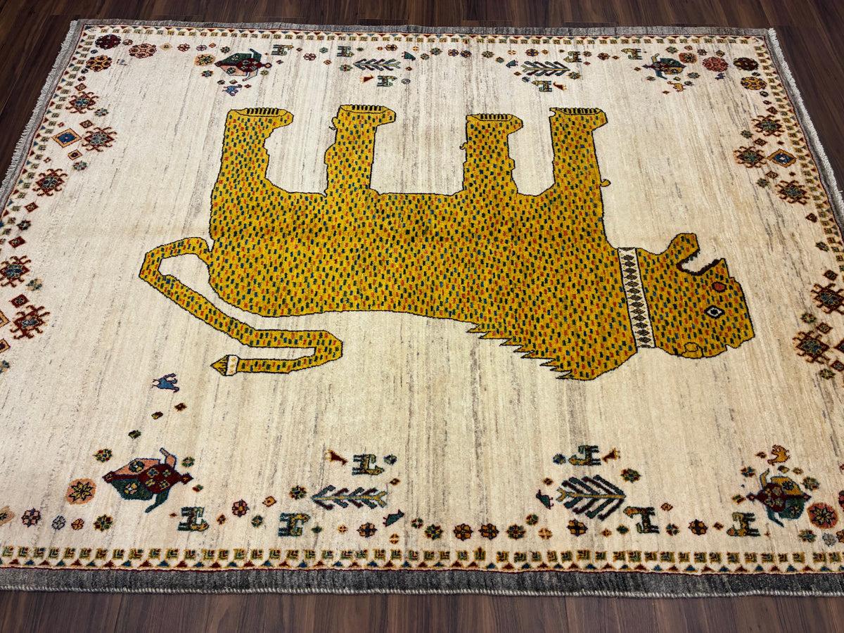 【千葉店】カシュクリギャッベ  202cm x 155cm RJ14838