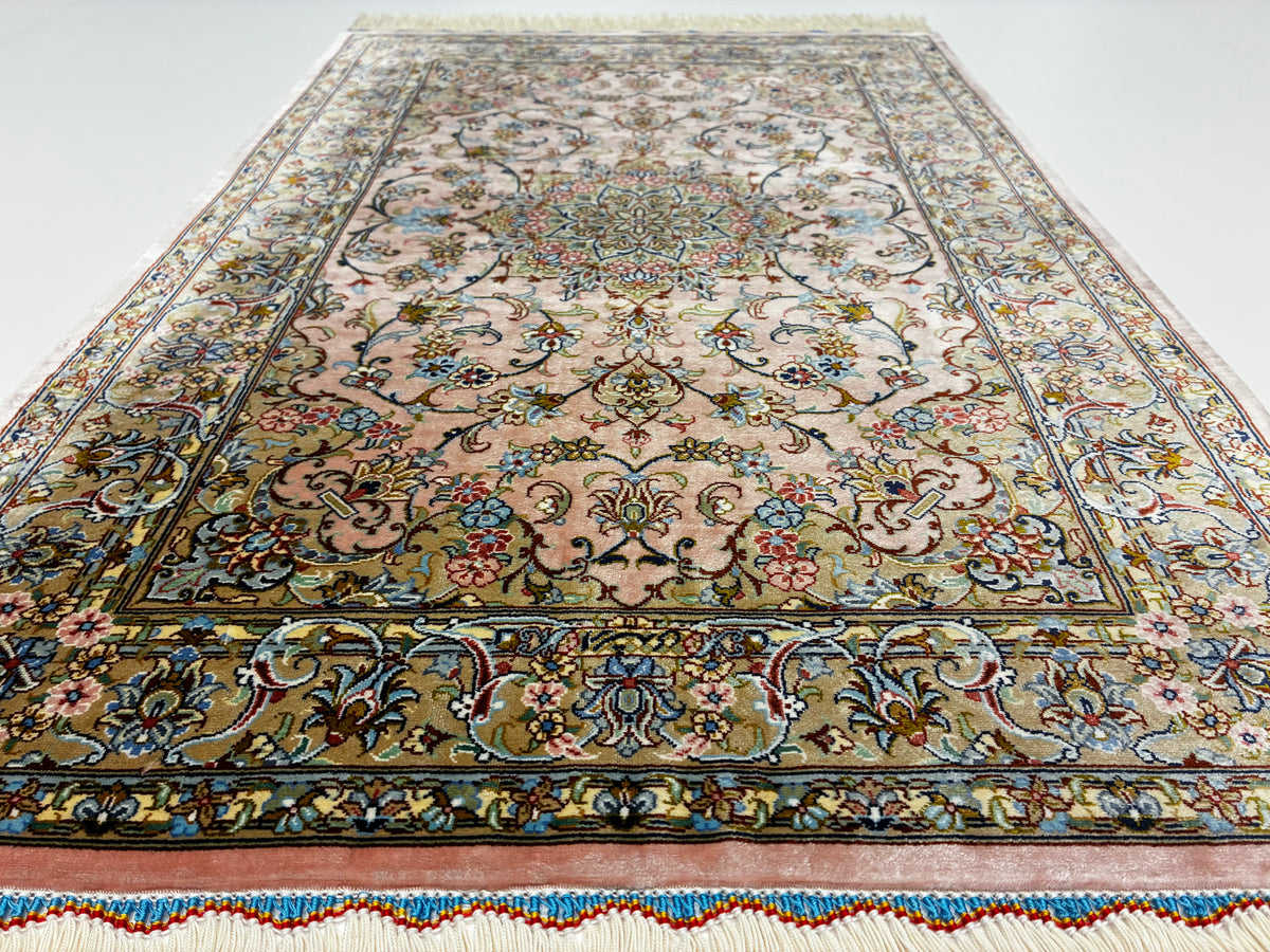 【千葉店】カシャーンシルク アルシャディ工房 93cm x 58cm PS6820