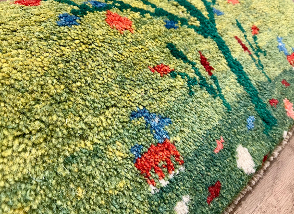 【福岡店】ギャッベ 42cm x 39cm Z3034