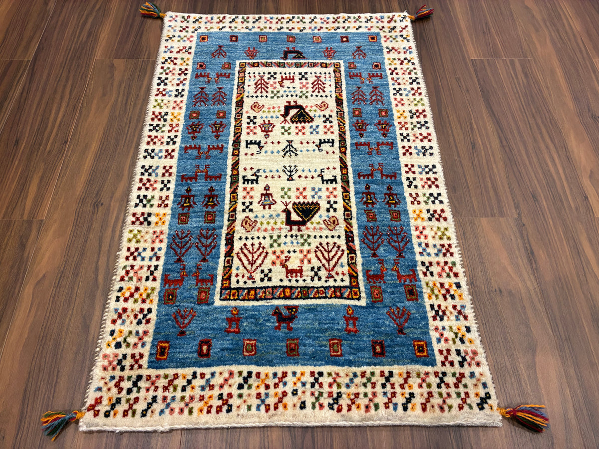 【千葉店】カシュクリギャッベ 98cm x 64cm RJ12247