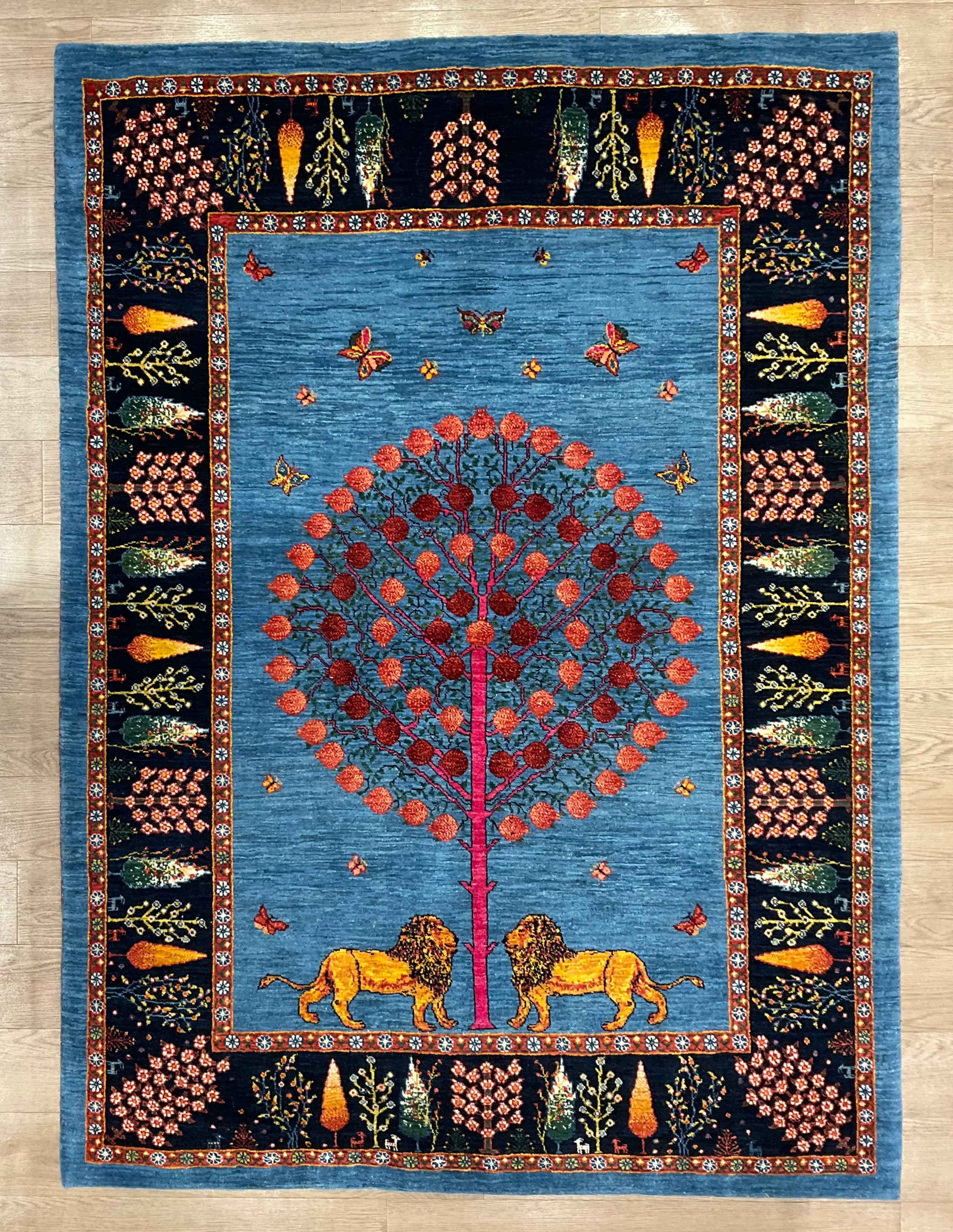 95×65cm 手織り ペルシャ 絨毯 カシュクリ　ギャッベ リズバフト　ギヤべ 99×65cm 手織り ペルシャ 絨毯 カシュクリ ギャッベ リズバフト ギヤべ