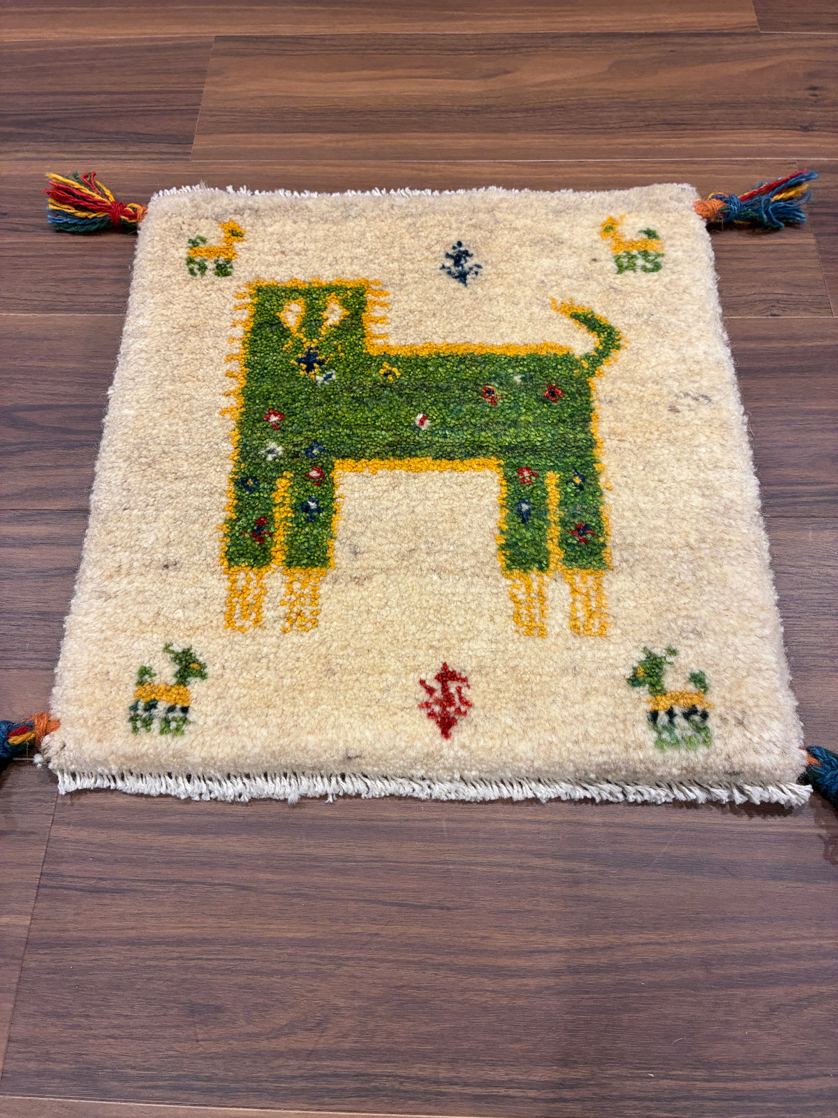 【千葉店】ギャッベ 41cm x 41cm Z1403