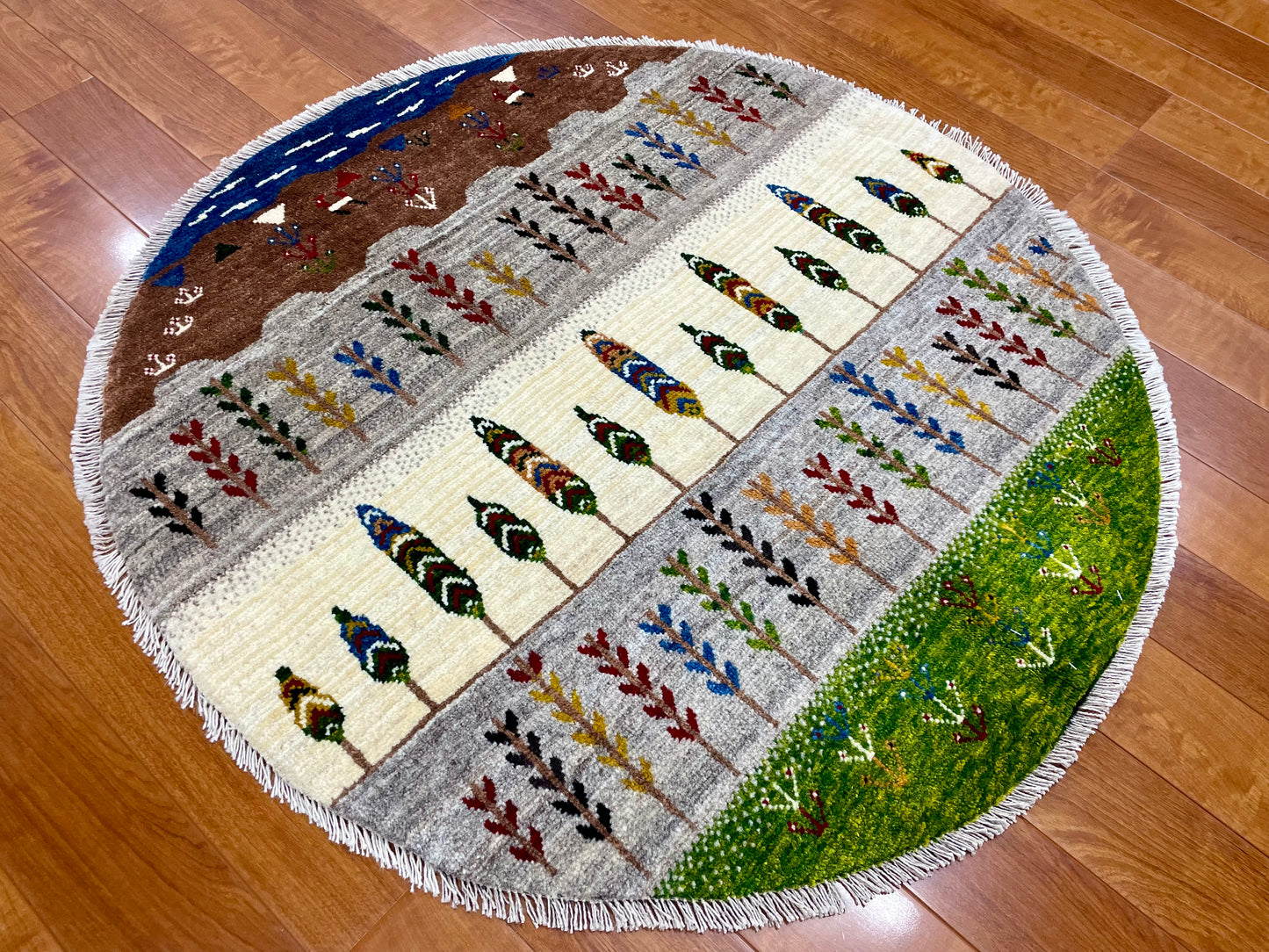 【オンライン限定】ギャッベ アマレバフト Φ100cm RJ7949