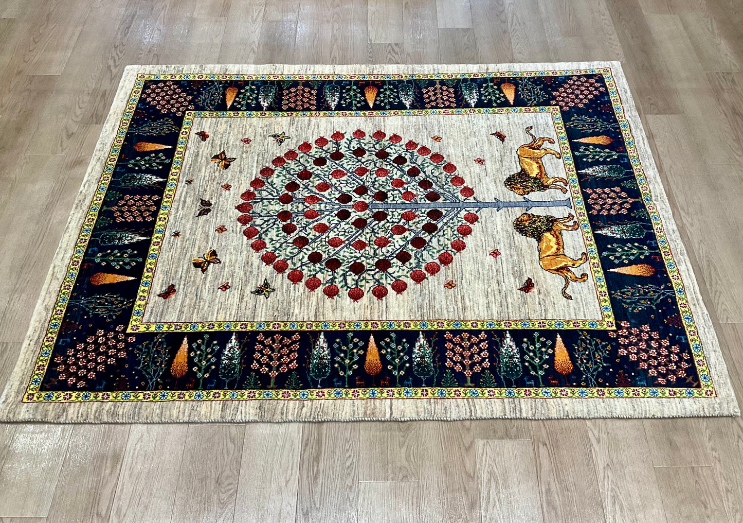 カシュクリギャッベ  200cm x 152cm RJ16073